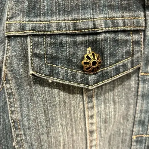Christopher & Banks ‎ Blue Denim Jean Jacket w Stretch size Small