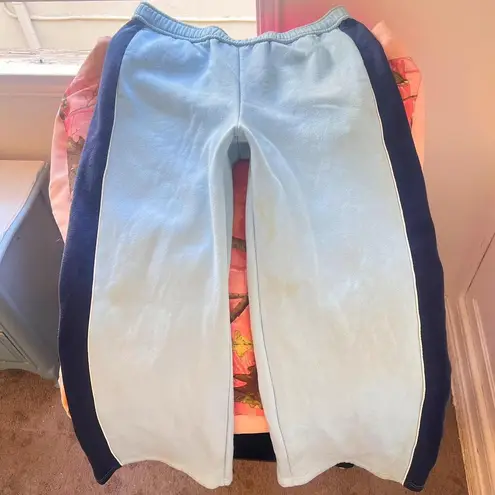 Edikted contrast panel sweatpants light blue wide leg