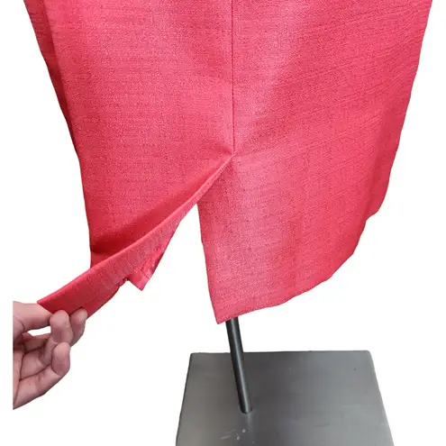 Preston & York Womens 8 Coral Sheath Midi Sleeveless Dress Lined Cocktail Zipper