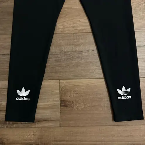 Adidas black logo high waisted leggings