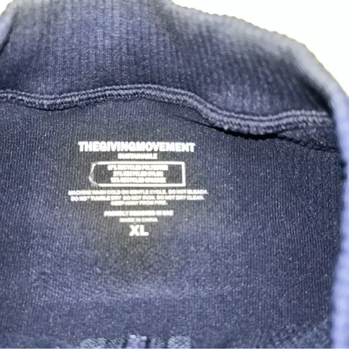 The Giving Movement Navy Blue Fitted Running Top Jacket Womens Size XL Active