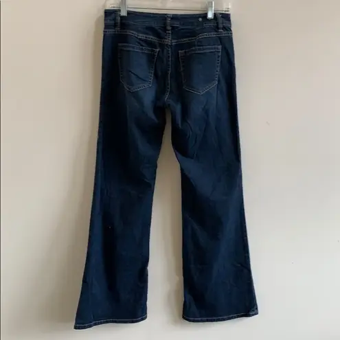 CAbi  dark wash denim flare jeans size 4!