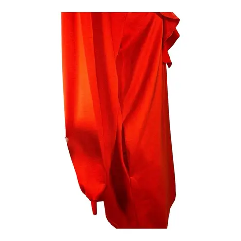 Who What Wear  Fiery Red Long Sleeve Sheath Ruffle Dress  
Size: Small - Image 5