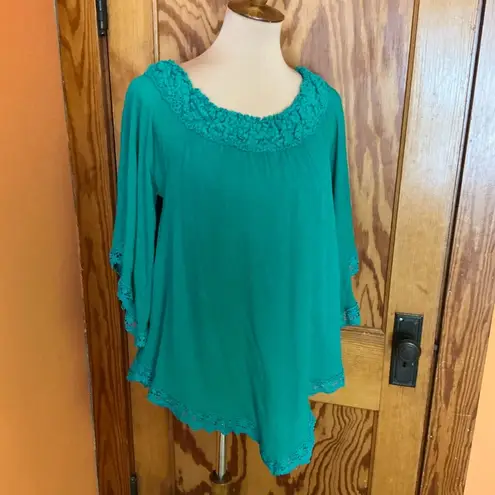 Zanzea bright green hippie chic bell sleeve blouse