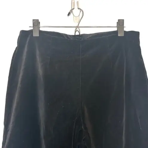 Ruby Rd . Black Velour 100% Cotton Dressy Slack Business Pants Women Sz 10