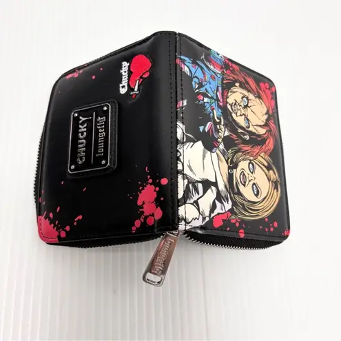 Lounge Fly Bride Of Chucky Happy Couple Black Zip Around Wallet