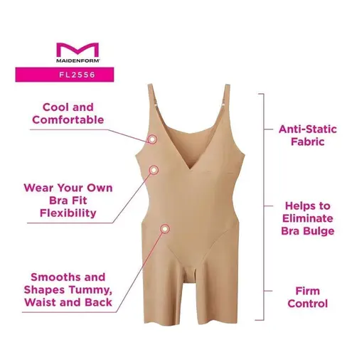 Maidenform NEW Shapewear Firm Triple Control Plus Tummy Control Butt Lifter XS