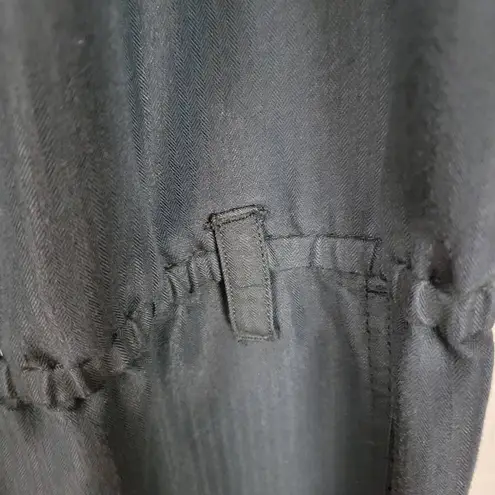 Per Se Vtg Womens Cargo Jumpsuit Size M Black Button Front Flare Leg Lagenlook