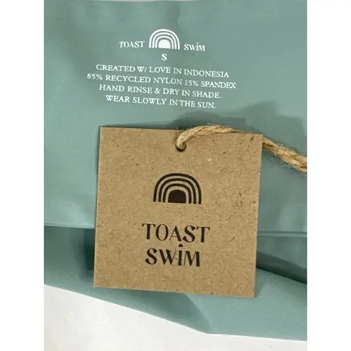 Stone Fox Swim Signature Apex Top in Blue Surf SMALL NWT