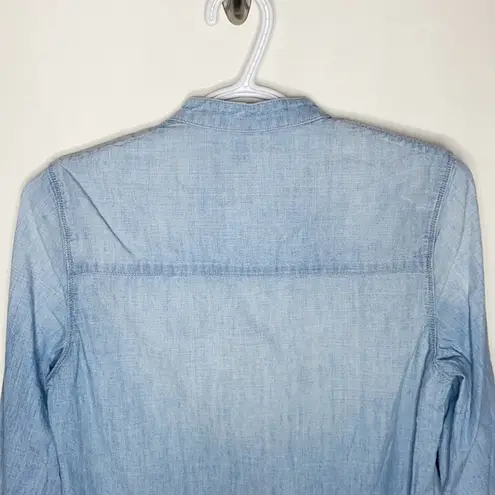 J Brand  fadeaway mandarin collar denim shirt sz S