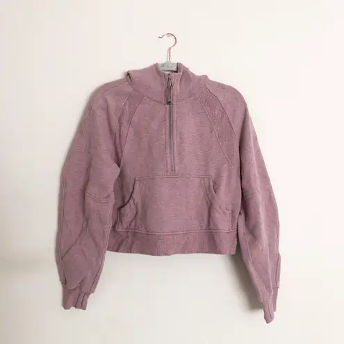 Lululemon Scuba Oversized Half-Zip Hoodie Heathered Pink Taupe XS/S