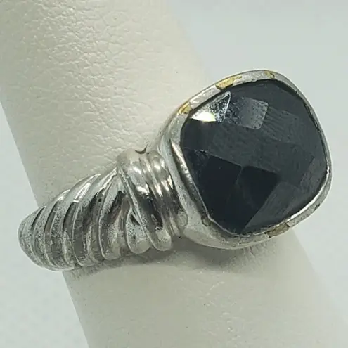 Premier Designs Silver Tone & Black Ring (6)