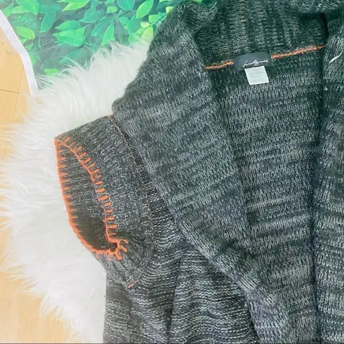 Twentyone gray and orange warm , cozy , fall & winter perfect vest / sweater L Gray Size L