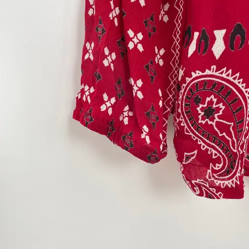 Muche & Muchette Women Red & White Bandana Print Long