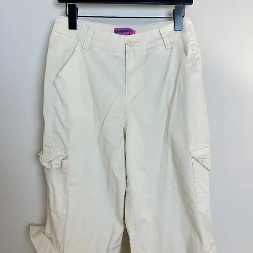 Edikted Zuri Cotton Twill Cargo Pants in Beige Size Small