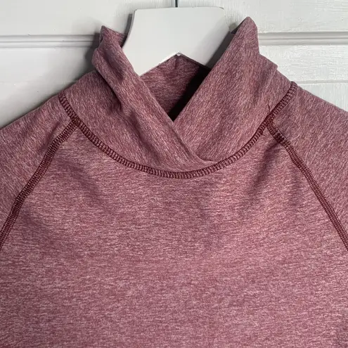 Lululemon  Warm Your Core Long Sleeve Tee Heathered Bordeaux Drama W-324 Size 4