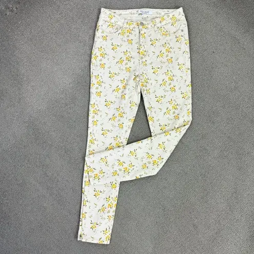 Judy Blue Golden Meadow Skinny Fit Mid Rise Jeans Cream Yellow Size 28 7