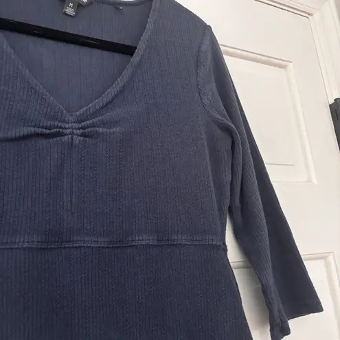 Toad&Co Rosalinda Dress Cable Rib Knit True Navy Blue Size Medium Braided