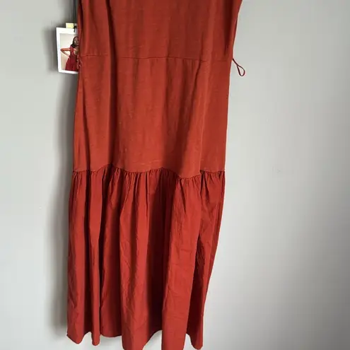 Nation Ltd NEW EVERLEIGH FRILLY DRESS IN CAYENNE SMALL