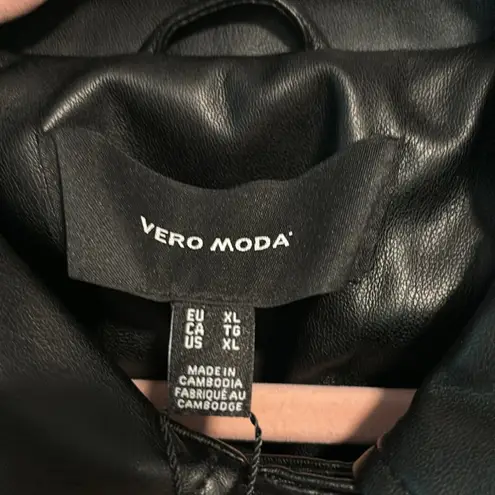 VERO MODA NWT Bella Annabel Coated Biker Jacket