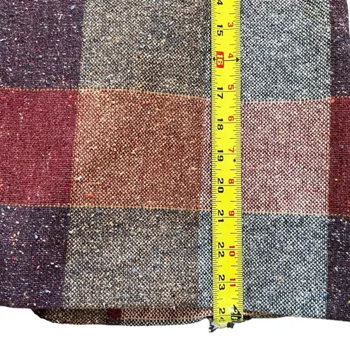 Willow Ridge Vintage  women’s Sz 8 wool blend open front jacket woven tweed plaid