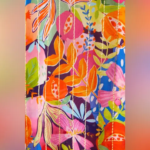 Rococo Sand Plum Shirt size Large button down metallic Retrofete fashion pass Red