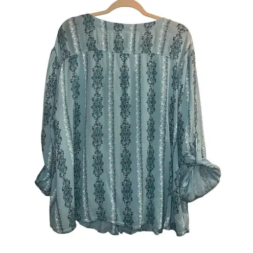 Style & Co ✨. Printed Roll Tab Tie Front Sz XL Shirt✨