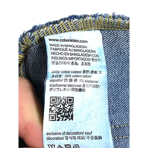 Calvin Klein Jeans Denim Shorts Womens 4 Cut Off Frayed Raw Hem Summer Beachy Blue