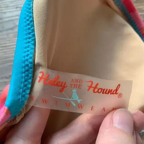 Haley and The Hound Vibrant Pink & Blue Floral Swimsuit M Size M