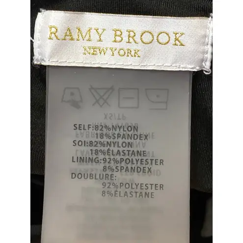 Ramy Brook Chiara Black Sleeveless Crochet V-neck Strappy One Piece Swimsuit XS