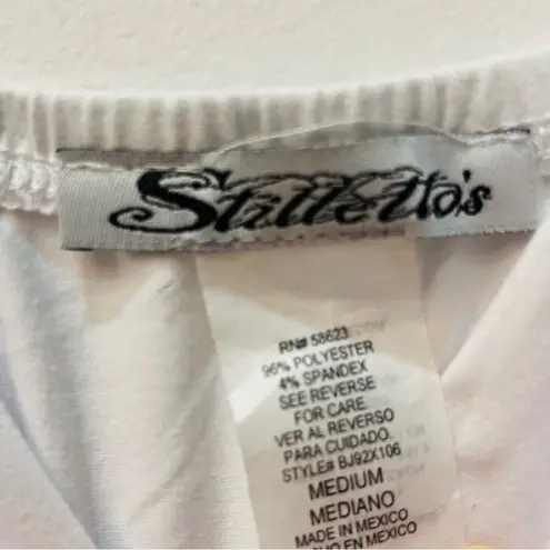 Stilettos white romper shorts beach size Medium cover up