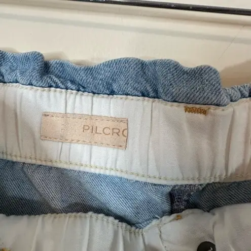 Anthropologie Pilcro lt Wash Paper bag Jeans Straight Leg Loose Fit Size 28 Blue