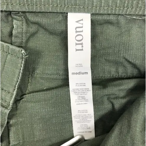 Vuori Ripstop DuraTerra Pant Women M Army Green Outdoor Hiking Travel Light EUC