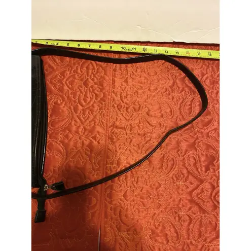 Faux Alligator & Fabric Handbag, Embossed Hearts Blackw/ Silver Heart Accents