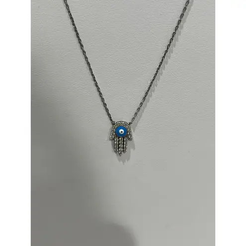 Evil Eye Hamsa Hand Necklace 925 Silver Chain Pendant Jewelry Gift