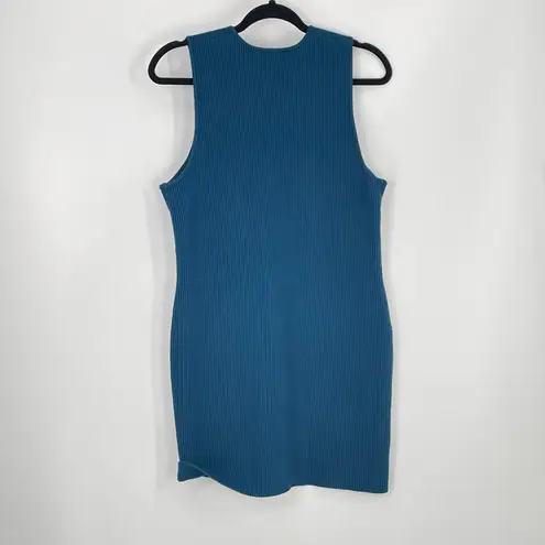 House Of Harlow 1960 Womens Teal Ribbed Knit V