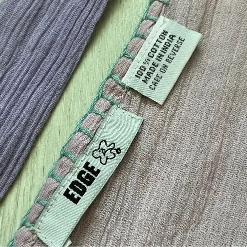 Edge Vintage Floral Apron Skirt embroidered womens Pink Blue (one size) cottage folk