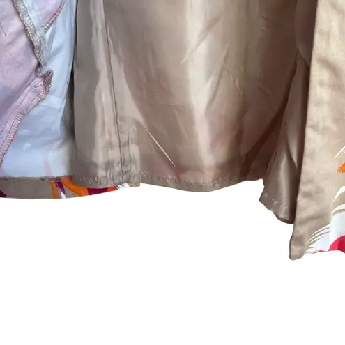 Maggie Barnes Women Jacket 3X Multicolor Whimsical Abstract Print Career Office Red