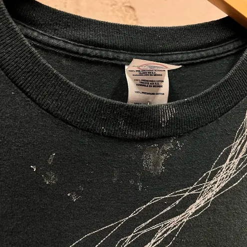 Delta Nine Inch Nails NIN Vintage Live With Teeth 2005 Y2K Black Band Tee Medium M 00s