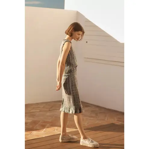 Anthropologie Maeve Fringed Tweed Pencil Skirt Women US0 NWT Green Size 0