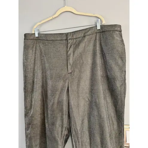 Simmi London Silver Metallic Sparkle Straight Leg Pants Women’s Size 20