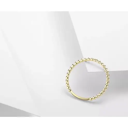 Boutique Dainty 14k Gold Plated S925 Stacking Bead‎ Ball Ring Size 5.5