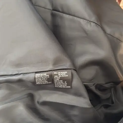 Tahari Arthur S. Levine Black Woven Open Front Minimalist Blazer, 8