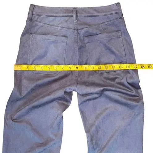 NWT The Gap SZ.26 High Rise Vegan Suede Retro ’70s Flare Jeans Pants Grey Gray