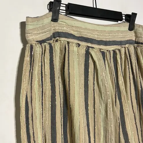 Free People  Striped Metallic Baggy Parachute Jogger Pants Size Small