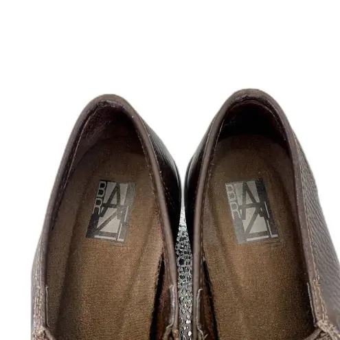 BRAZIL Brown Leather BOOTIES Slip On Women's Shoes SZ 38 Euro/ 7.5 USA