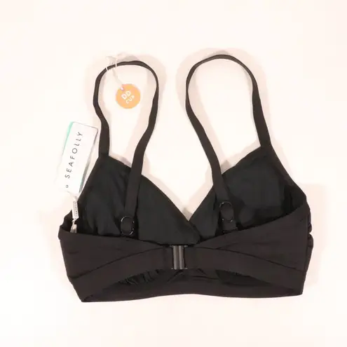 Seafolly NWT X Revolve Pop Block Wrap Front DD Cup Bralette in Black
