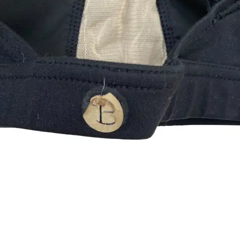 Beach Bunny B Fit Black High Neck Sports Bra Sz M