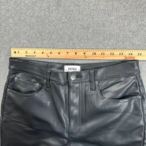 Pistola Vegan Leather High Rise Bootcut Pants Women's 30 Black