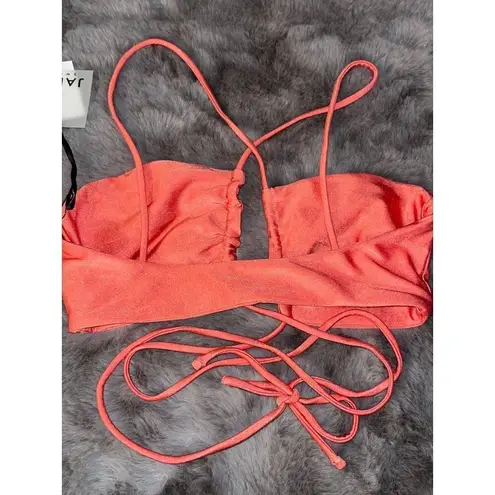 JADE SWIM Livi Bikini Top in Coral Sheen XSmall New Womens Swimsuit Pink Size XS